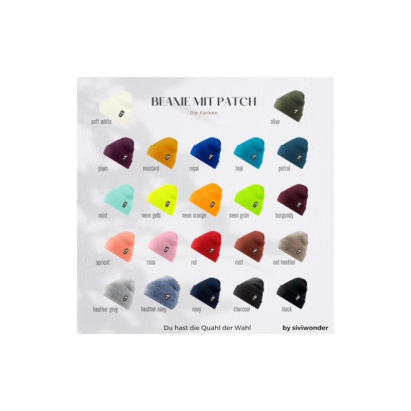 siviwonder Dachshund Hat with Patch Teckel Gassi Beanie Knitted Hat