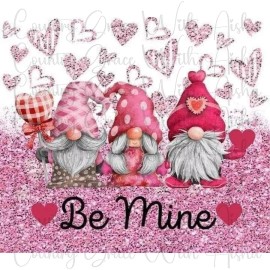 Handmade 20oz Skinny Tumbler Sublimation Transfer Valentines Day Gnomes Ready To Press