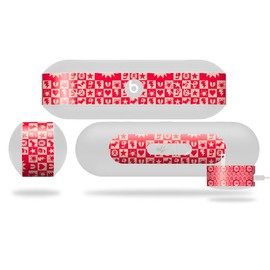 Gothic Punk Pattern Red Decal Style Skin - fits Beats Pill Plus (Beats Pill NOT Included)