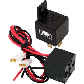 Vixen Horns 4-PIN Relay 40A/12V with Pre-Wired Plug/Socket for Horns/Compressors/Alarms/Fog Light VXA7901