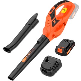 Leisch Life Leisch Life 21V Leaf Blower Cordless | Handheld Electric Lightweight Blower with 2.0Ah Rechargeable Battery & Fast Charger | Adjustable Speeds, Portable Design for Lawn, Patio, Yard, Sidewalk Cleaning
