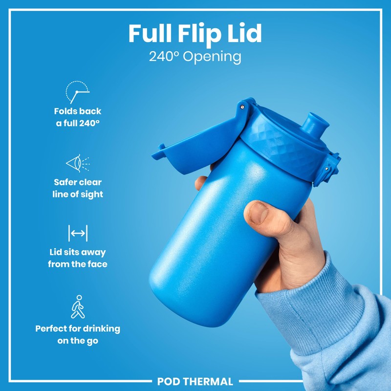Ion8 Vacuum Insulated Steel Water Bottle, 320 ml/11 oz, Leak