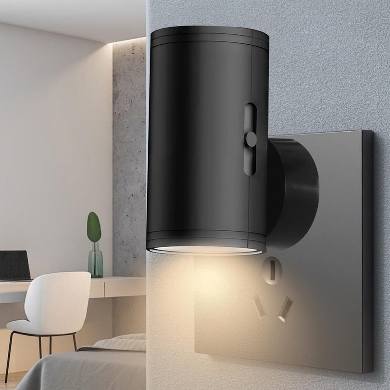 KUWUNG Socket Lamp Dimmable, Pack of 2 Night Light with