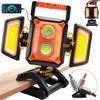 Tresda 4000LM LED Work Light Rechargeable with Clamp, 40W Magnetic
