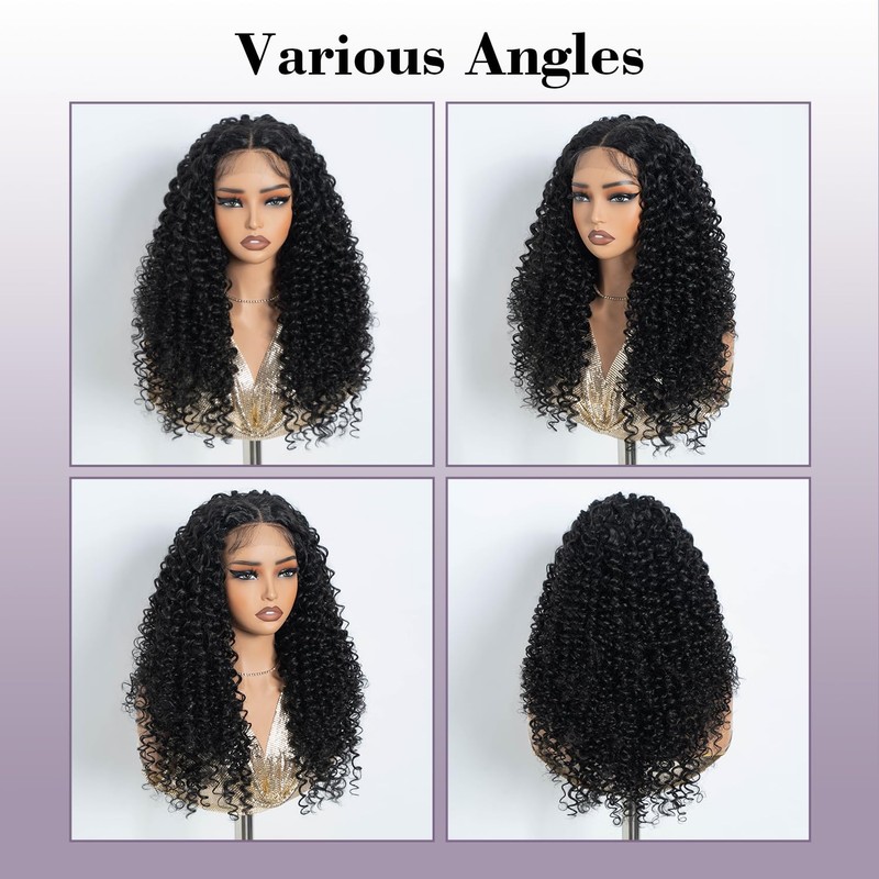 Rebecca Q Black Lace Front Wig Long Deep Wave Curly