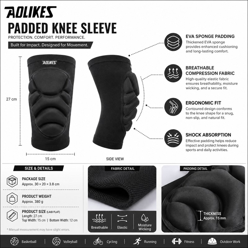 Knee & Elbow Pads for Sports and Work – Thick