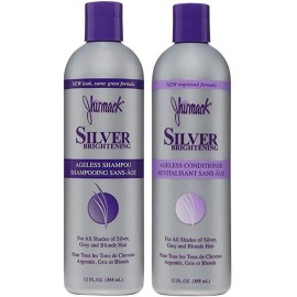 jhirmack Silver Brightening Purple Shampoo And Conditioner 12 Oz Set For Blonde Grey Hair