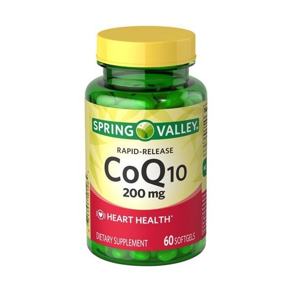 Spring Valley Rapid-release Coq10 200 Mg, Heart Health, 60 Softgels