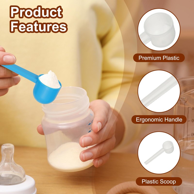 sourcing map Measuring Spoons, Plastic Coffee Scoops Teaspoon for Coffee