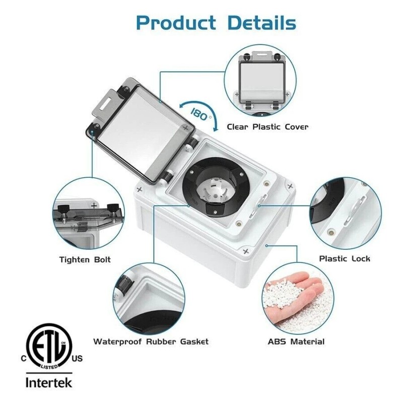 Epicord NEMA SS2-50P Pre-Drilling Power Inlet Box for 3 Prong