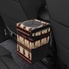 longlugoo Car Trash Can with Lid Western Cowhide Aztec Collapsible
