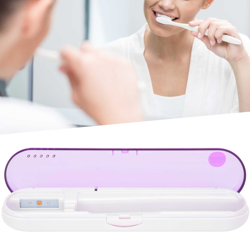 ZL‑08L UV LED Toothbrush Holder Cleaner Portable Ultraviolet Toothpaste CleanerPurple
