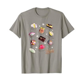 Wonka Brand Vintage Chocolate Variety Collage T-Shirt