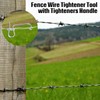 Hicarer 68 Pcs Fence Wire Tightener Tool with Tighteners Handle