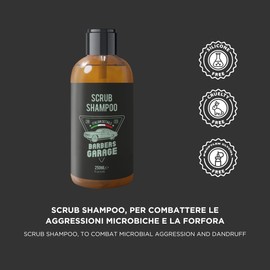 Barbers Garage – Anti-Schuppen Shampoo für Herren – reinigend und feuchtigkeitsspendend – mit Piroctone Olamin, Aloe Vera und Kamille – beruhigend Juckreiz – 250 ml