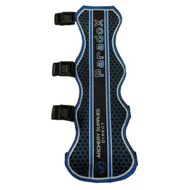 ASD Archery Arm Guard Double length for extra protection. 30cm x 10cm blue or red (BLUE)