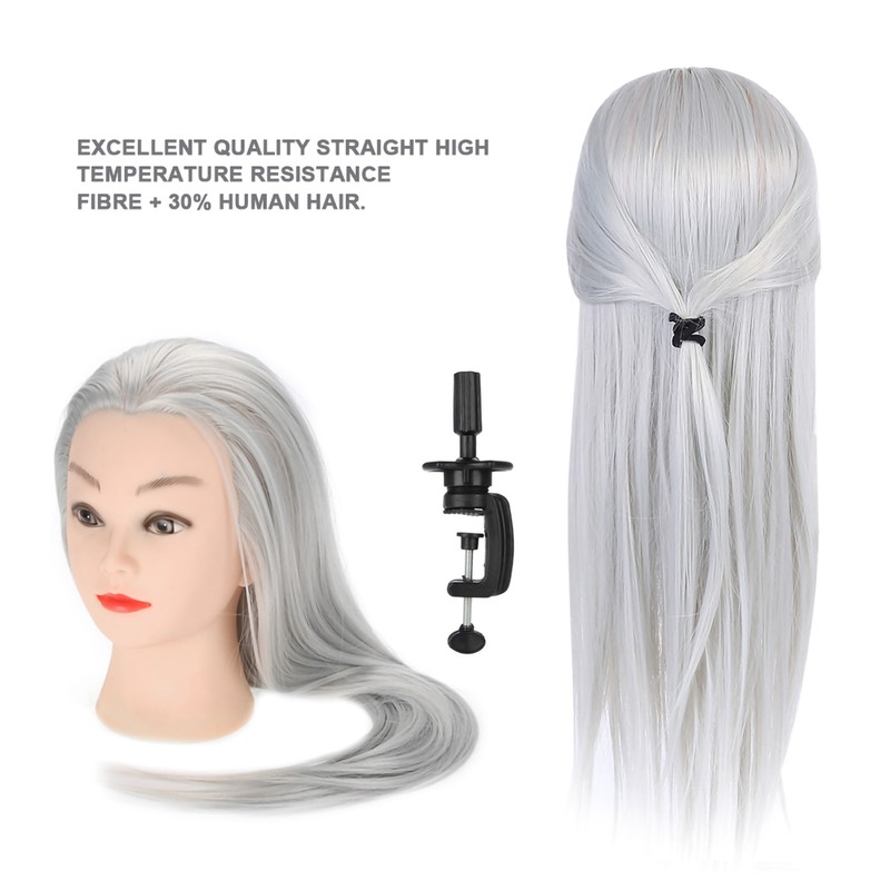 2 Colors Practice Head Mannequin Dolls Hair Salon Cosmetology Hairdressing