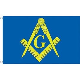 AZ FLAG Masonic Blue and Yellow Flag 2' x 3' - Freemasonry Flags 60 x 90 cm - Banner 2x3 ft