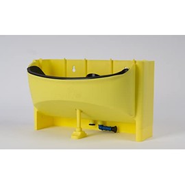 AirVe POTS Self Watering Planter Flower Pot with Wick, Ventilated Flower Pots with Drainage Hole, Standalone Pot, Hooked to Grills Pot, for Outdoor and Indoor (11.8X7.1X6.3 INCHES) (Digital Yelllow)