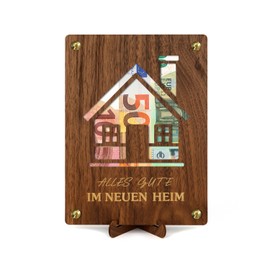 Giftota Housewarming Gifts, Home, New Home Gift, Housewarming Gift, Money Gift, Wooden with Greeting Cards