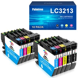 Palmtree LC3213 XL LC3211 Printer Cartridges Compatible with Brother LC3213 LC3211 Printer Cartridges for MFC-J497DW DCP-J572DW MFC-J491DW DCP-J772DW DCP-J774DW MFC-J895DW MFC-J890DW Printers (Pack of
