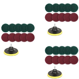 Byttlerom 33Pcs Power Scrubber Brush Set Polishing Pad for Drill Powered Brush Tile Scrubber Scouring Pads Cleaning Tool