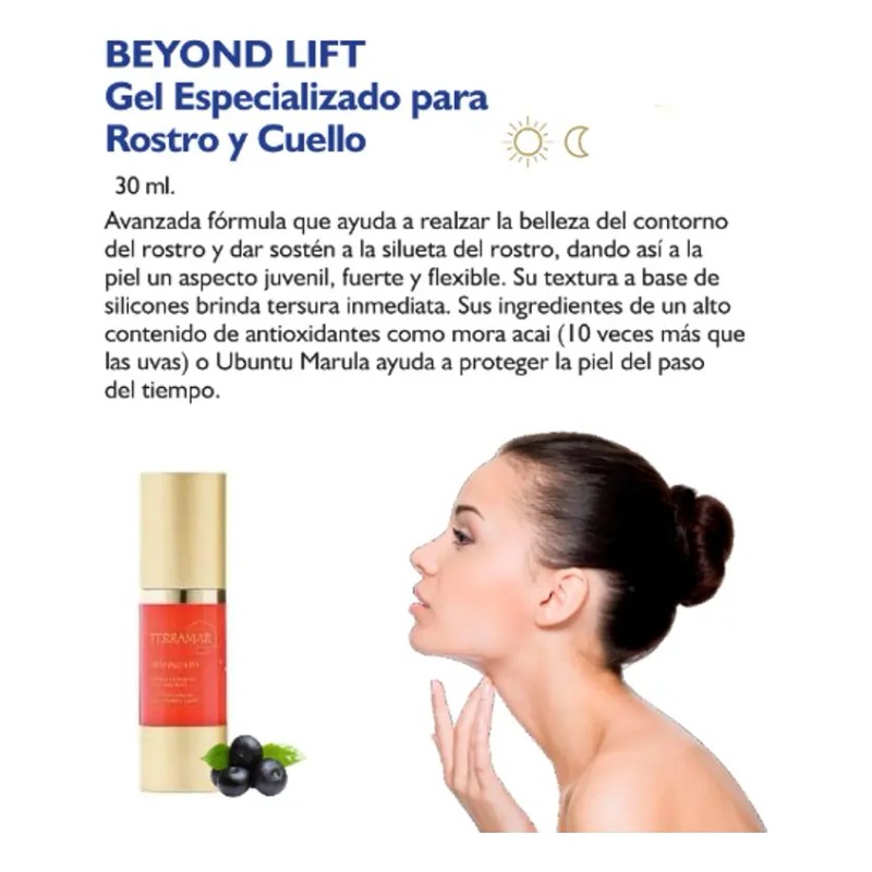 Gel Facial Antiedad Terramar Beyond Lift Hipoalergénico 30ml