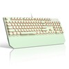 Camiysn Typewriter Style Mechanical Gaming Keyboard, Green Retro Punk Gaming