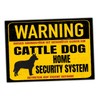 Sign Australian Cattle Dog ACD Warning Security System Door Sign