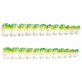 Springtime Garden Glossy Extra Short Square Press On Nails - 24 Pieces - Artificial Nail Kit - Floral Nails