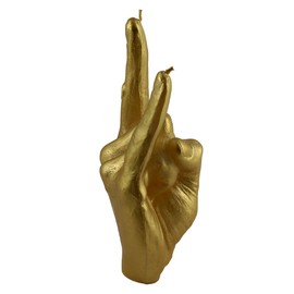 Freak Scene Kerze - XXL - Wachs Licht - Hand - Heavy Metal - gold