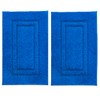 TEXTILESY 2 Piece 100% Cotton Bath Mats Luxury Terry Towelling