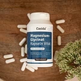 Magnesiumglycinat Kapseln - reines, hochdosiertes Magnesiumglycinat in Kapseln - 120 Magnesium Kapseln - 420 mg Magnesium je Tagesdosis - aus der Apotheke