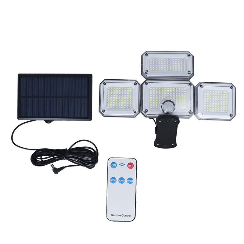 4 Head Solar Sensor Light 7700K 8W IP65 3 Gear