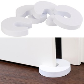infactory Window Stops: Set of 4 Foam Door Stops, Clamp Protection, White (Door and Window Stopper, Clamp Protection Door Foam, Baby Fuses)