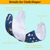 babygoal Reusable Cloth Diapers 6 Pack+6pcs Microfiber Inserts+4pcs Rayon from