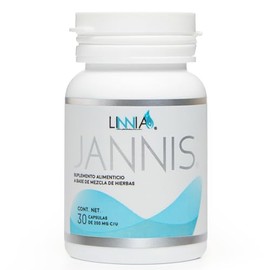 Linnia | 2 Pack de Jannis 30 Capsulas | Suplemento Alimenticio Natural | Fórmula con Linaza, Jengibre, Mango Africano y Lecitina de Soya | Apoyo al Metabolismo y Control de Apetito | Con Minerales