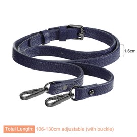 uxcell Purse Strap, Crossbody Strap Leather Adjustable Replacement Shoulder Strap for Women's Crossbody Handbags Bag, 0.6" Wide, 41-51" Long (Blue)