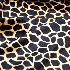 Yutone 59" Wide Giraffe Print Velboa Short Fur Pile Upholstery Drapery Clothing Polyester Fabric by The Yard (Giraffe one Yard)
