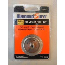 1-3/4" 44.7 mm DiamondSure Diamond Drill Bit Hole Saw for Glass, Tile, Granite, Ceramic, Porcelain, Stone