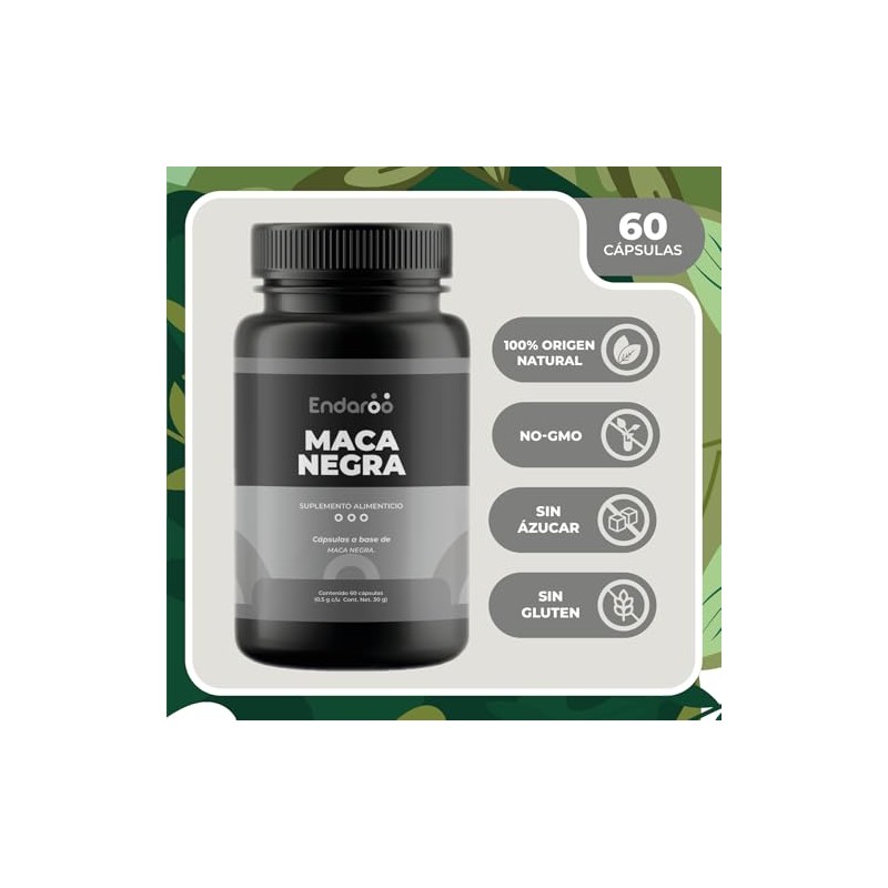 Maca Negra | Suplemento Alimenticio de Origen Natural | Energía