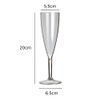 AIOS Set of 6 Unbreakable Polycarbonate Champagne Flutes. Capacity 150ml.