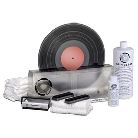Spin-Clean Limited-Edition "Clear" Vinyl Record Washer Deluxe Kit | Record Cleaning Kit | Vinyl Record Cleaner | Includes Five Extra Drying Cloths, Extra 32oz. Fluid & Extra Brushes | Additional Anti-Static, Carbon Fiber Brush | Perfect for 33, 45 & 78 RPM