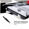 IWOWHERO 6pcs Stainless Steel Eyelash Tweezers Ergonomic Design for Easy
