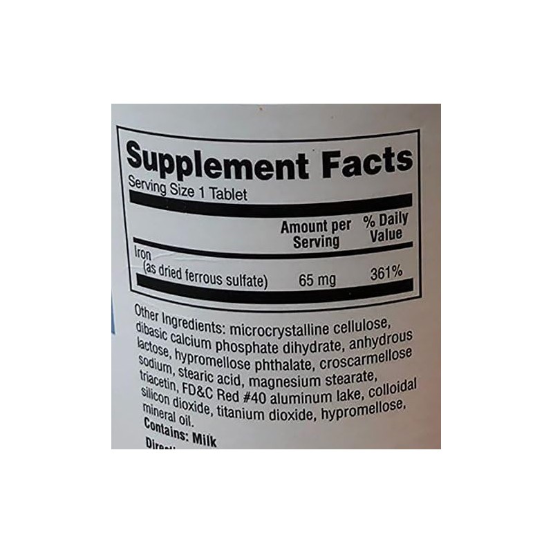Upsher-Smith Ferrous Sulfate Enteric-Coated 325 mg 1000 Tablets