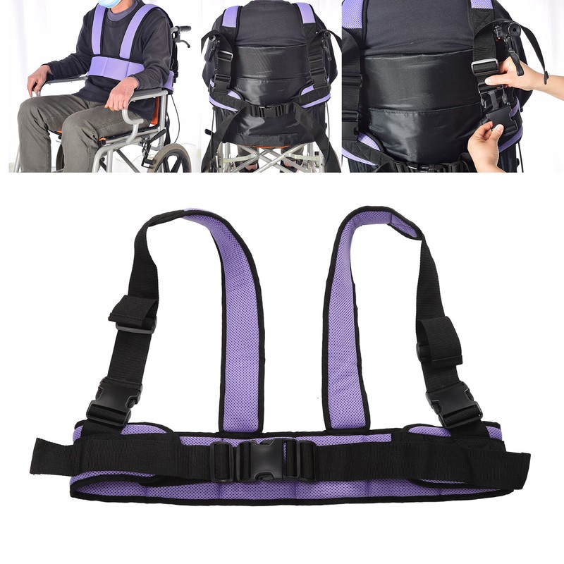 Wheelchair Harness Adjustable Double Shoulder Vest Design Wheelchair Seatbelt with