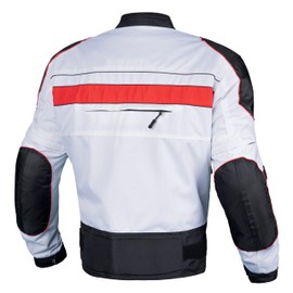 WICKED STOCK Waterproof Motorcycle Jacket Men Polyester Padded Biker Jacket Men with CE Armor Powersports Protective Jackets Featuring Padded Collar for Comfort.
