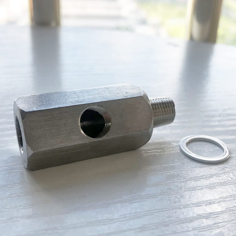 1/8'' BSPT Oil Pressure Sensor Sendor Tee Adapter to 1/8