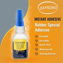 SAPBOND 25g Rubber Glue: Instant Rubber Adhesive for Tires, Boots, Belts, DIY Crafts and More