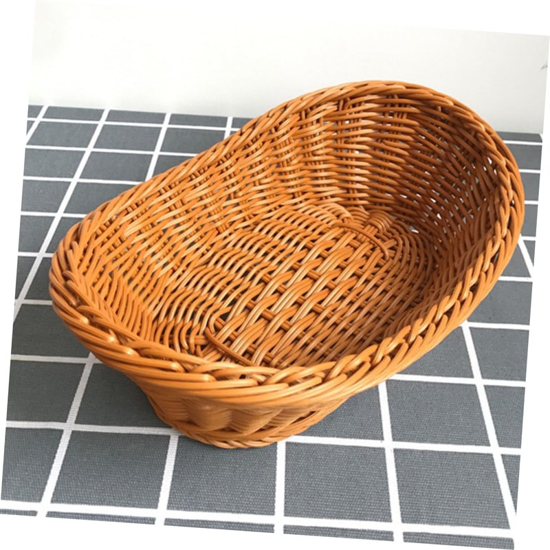 Ciieeo 1Pc Mini Decorative Basket Handmade Weaving Props for Easter